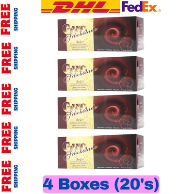 4 boxes x Gano Excel Gano Cafe Schokolade Hot Cocoa (20 sachets) - Image 1 of 4