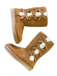 UGG Size 9 women’s Koolaburra Victoria Tall Boots Chestnut wool blend lined cozy - Picture 1 of 14