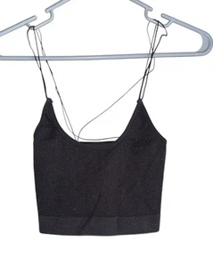 Out From Under Cropped Tank Top Thin Strap Womens S Gray Urban Outfitters Tank - Picture 1 of 5