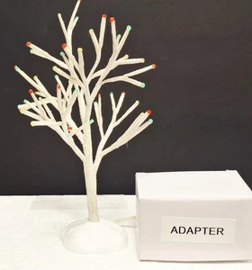 Accesorio árbol nevado iluminado Department 56 #52683 completo con adaptador - Imagen 1 de 7