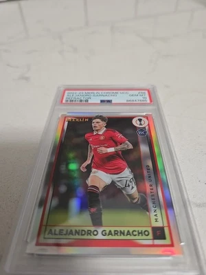 22-23 Topps Merlin Chrome UCC Alejandro Garnacho Refractor PSA 10 Pop 33! ARGENT - Изображение 1 из 4