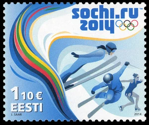Stamp of ESTONIA 2014 - XXII Winter Olympic Games in Sochi / 559-16.01.14  - Picture 1 of 1
