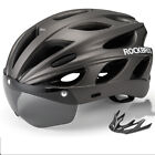 ROCKBROS Cycling Helmet with Removable Goggles & Sun Visor Bike Safety Helmet