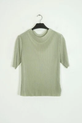 Issey Miyake Short-Sleeve Olive Women's Shirt Blouse Size 4 - Image 1 of 4