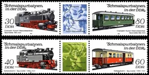 EBS East Germany DDR 1984 Narrow Gauge Railways (IV) - Michel 2864-2867 ZD MNH** - Picture 1 of 3