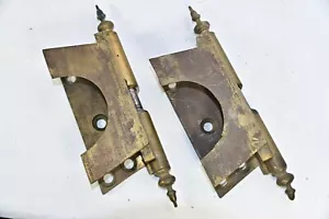Pair of Reclaimed Antique Brass Victorian Rise & Fall Urn Finial Door Hinges - Picture 1 of 11