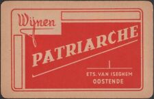 Playing Cards Single Card Old Vintage PATRIARCHE WYNEN WINE Advertising ALCOHOL