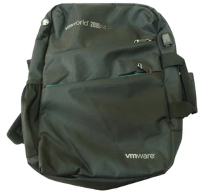 Travel Laptop Backpack Bag Black Padded Logo Fits over the Suitcase handle USB - Photo 1/8