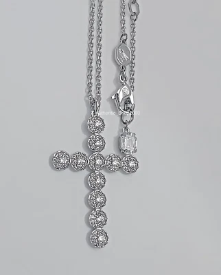 Mew 100% Authentic SWAROVSKI Rhodium Pla Cross Insigne Pendant necklace 5675573 - Image 1 of 4