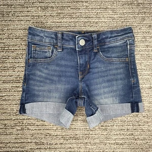 Gap Kids Size 6 Girls Shorts Midi Mid Rise Cuff Blue Denim - Picture 1 of 6