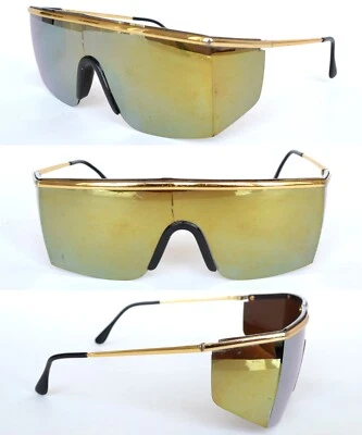 Gafas de sol vintage años 90 GIANNI VERSACE protector dorado espejo mod 790 y2k Foto 1 de 4
