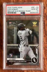 2020 Topps Now Luis Robert Rookie Cup #RC-03 All Star Rookie Team PSA 10