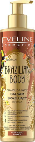 Eveline Brazilian Body Bronzing Balm Coconut Oil Cocoa Butter Golden Skin 200ML
