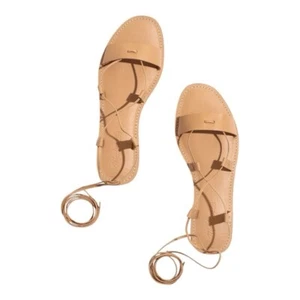 Madewell The Boardwalk Lace-Up Sandal in Leather Size 8 - Picture 1 of 4