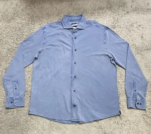 Johnnie-O Surfside Langarm Struktur Button Down Blau Kragen Hemd Herren XL - Bild 1 von 8
