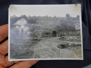 MAGINOT LINE INVASION OF FRANCE 1940  BURNING WRECKAGE  Fort Eben-Emael PHOTOS . - Picture 1 of 9