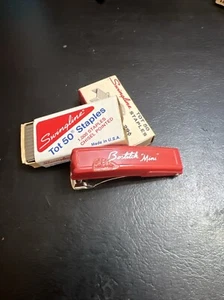 Vintage Bostitch Mini Stapler and 2 Boxes Swingline Staples - Picture 1 of 8