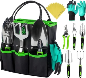 Regali preziosi per mamma - attrezzi da giardinaggio resistenti - regali da giardinaggio 22 pezzi - Foto 1 di 12