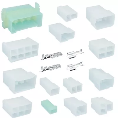 KFZ Auto Stecker Set AMP Fastin-Faston 1,0 - 2,5 mm² 6,3 mm Kontakte verbinder - Bild 1 von 4