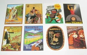 Lot de 8 Carte Postale Reproduction Affiche Publicitaire Ancienne Pub h - Foto 1 di 1