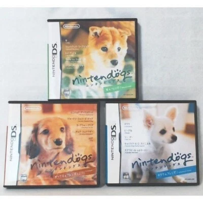 Lot 3 DS Nintendogs Shiba Chihuahua Miniature Dachshund Friends Set Japan Ver. - Image 1 of 4
