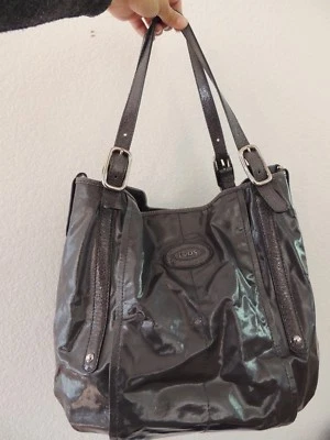 Genuine TODS 'G-LINE' Grey Canvas and Leather G-Bag Tote Handbag  - Image 1 of 4