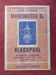 MANCHESTER UNITED v BLACKPOOL | 1947/1948 | FA CUP FINAL | 24 APR 1948 | PIRATE - Picture 1 of 3