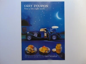 1994 GREY POUPON MUSTARD late night snack car refrigerator vintage art print ad - Picture 1 of 1