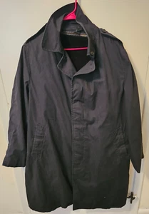 DSCP Quarterdeck Collection Navy Men's Lined Long Military Trench Coat Size 46R - Picture 1 of 4