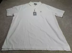 Psycho Bunny Classic Pima Cotton Polo Shirt White Big & Tall Men's Size 3XLT - Picture 1 of 11