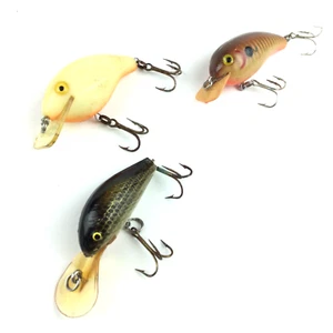 LURES Cordell Big O Crawfish WeeR Rebel Deep Humpback 2.5" Crankbait VTG LOT x 3 - Picture 1 of 13