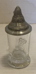 MICKEY MOUSE DISNEY GERMANY MINI BEER STEIN BOCKLING SHOT GLASS WITH LID - Picture 1 of 7