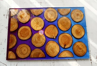 Elegant Epoxy Resin Dining Table Tops, Handmade Furniture, Luxury Table Home Dec - Image 1 of 4