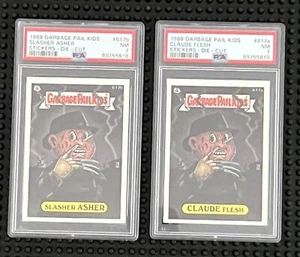 1988 Garbage Pail Kids 15th Claude Flesh 617 ab Slasher Asher Rare Die Cut PSA 7 - Picture 1 of 4