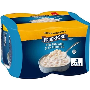 (4 Pack) Progresso Rich & Hearty New England Clam Chowder, 18.5 Ounce - Picture 1 of 6