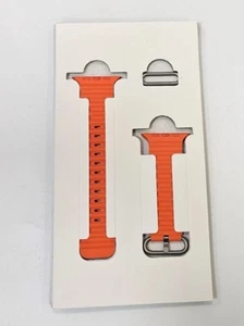Bracelet OEM Apple Watch Ultra 2ème 49 mm titane naturel orange océan taille unique - NEUF - Photo 1 sur 1