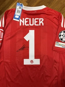 —Signiert— FC Bayern München CL Torwart-Trikot Manuel Neuer #1 Größe M Neu - Bild 1 von 5
