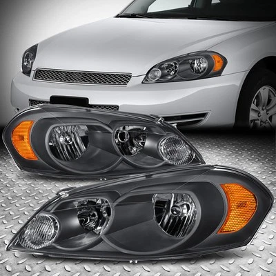 Faros negros/ámbar estilo OE para Chevy Impala/Limited Monte Carlo 06-16 Foto 1 de 4