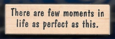 POCOS MOMENTOS EN LA VIDA PERFECTOS COMO ESTE AMOR Palabras Inspira SELLO DE GOMA TAMPA ROSA Foto 1 de 3