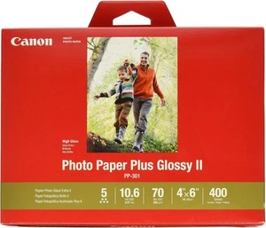 CanonInk Photo Paper Plus Glossy II 4" x 4'x6' (400 Sheets), White - Picture 1 of 3