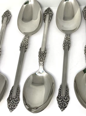 Set 6 Oneida Stainless Flatware REMBRANDT Heirloom Tablespoons Large 6.5" Spoon - Image 1 of 4