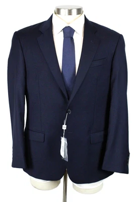 Armani Collezioni Sport Coat 42 S (52 EU) Mens Solid Navy Blue Wool Blazer New - Image 1 of 4