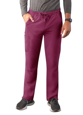 Adar Addition Scrubs For Men - Slim Leg Cargo Drawstring Scrub Pants - Image 1 of 4