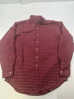 Ralph Lauren Hombres 16 35 Yarmouth Oxford Botón Rojo Cuadros Foto 1 de 4