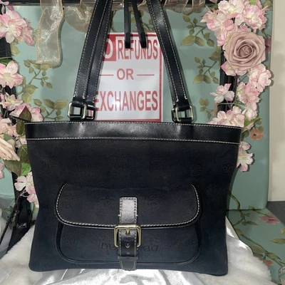 Beautiful vintage Dooney and Bourke shoulder tote bag black - Image 1 of 4