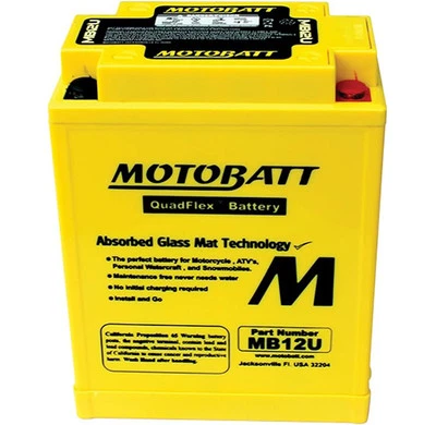 MB12U MOTOBATT BATTERY 15 Ah AGM KAWASAKI LTD 440 1980 1981 1982 1983 - Image 1 of 4