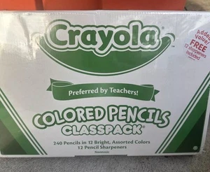 Crayola Buntstifte Classpack (240 ct) Bleistifte 12 Anspitzer Neu ungeöffnet - Bild 1 von 1