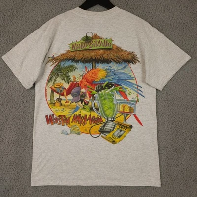 Camisa Margaritaville De Colección Años 90 Para Hombres M Gris I Blew Out My Chanclas Caribbean Soul Foto 1 de 4