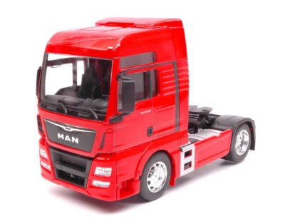MODELLINO CAMION STATICO WELLY MAN TGX 4X2 ROSSO MODELLISMO SCALA 1:32 - Immagine 1 di 4