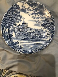 Old Chelsea Furnivals Limited England 047812 Blue White Castle MIni Plate 4” - Picture 1 of 3